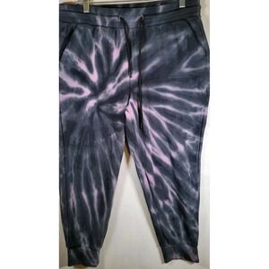 Torrid Women's Tie Dye Crop Jogger Pants Purple Size 0 (XL) Comfy Stylish